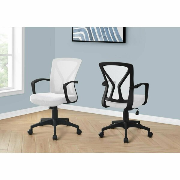 Daphnes Dinnette White & Black Base on Castors Office Chair DA3601886